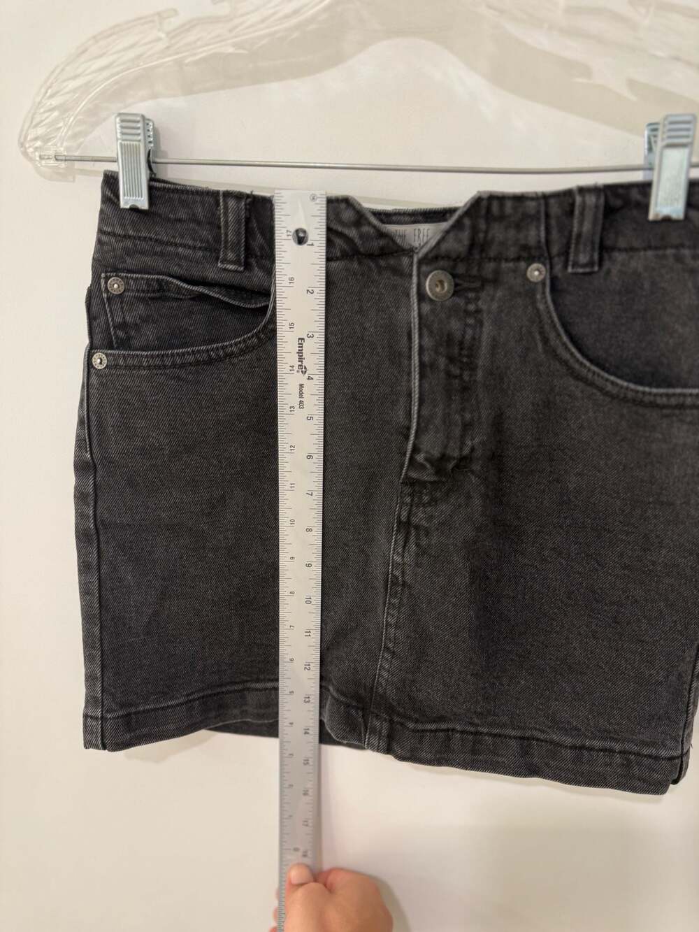 We The Free She's All That Black Denim Mini Skirt Size 25 - Picture 10 of 10